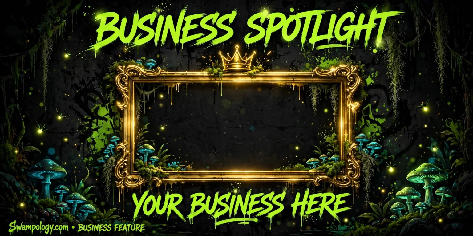 Business Spotlight Story example artwork for a Swampology sponsor