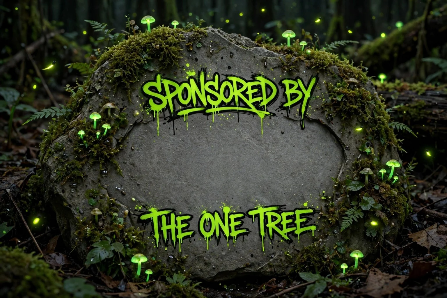 Stone plaque example artwork for a Swampology sponsor