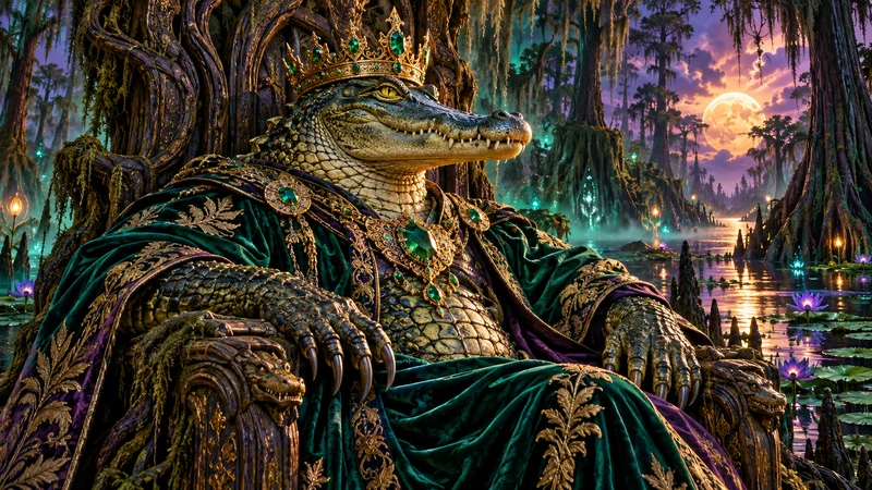 Croc King Portrait