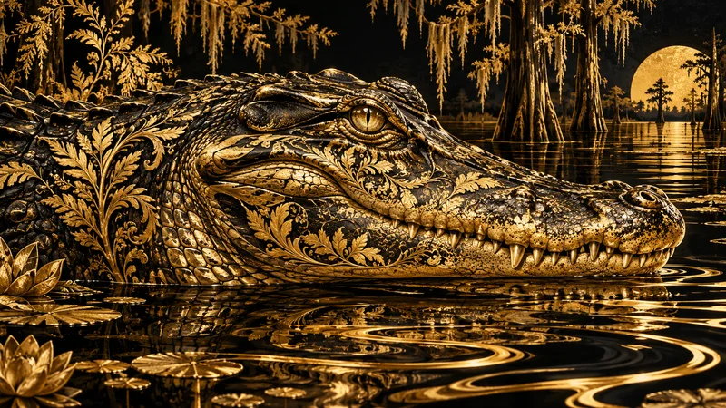 Gold Leaf Gator
